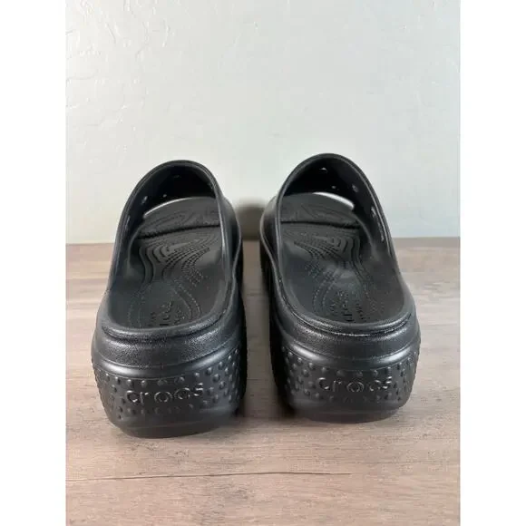 Crocs Stomp Chunky Platform Slide Sandals, Black, Women's 8‎ - Picture 5 of 7